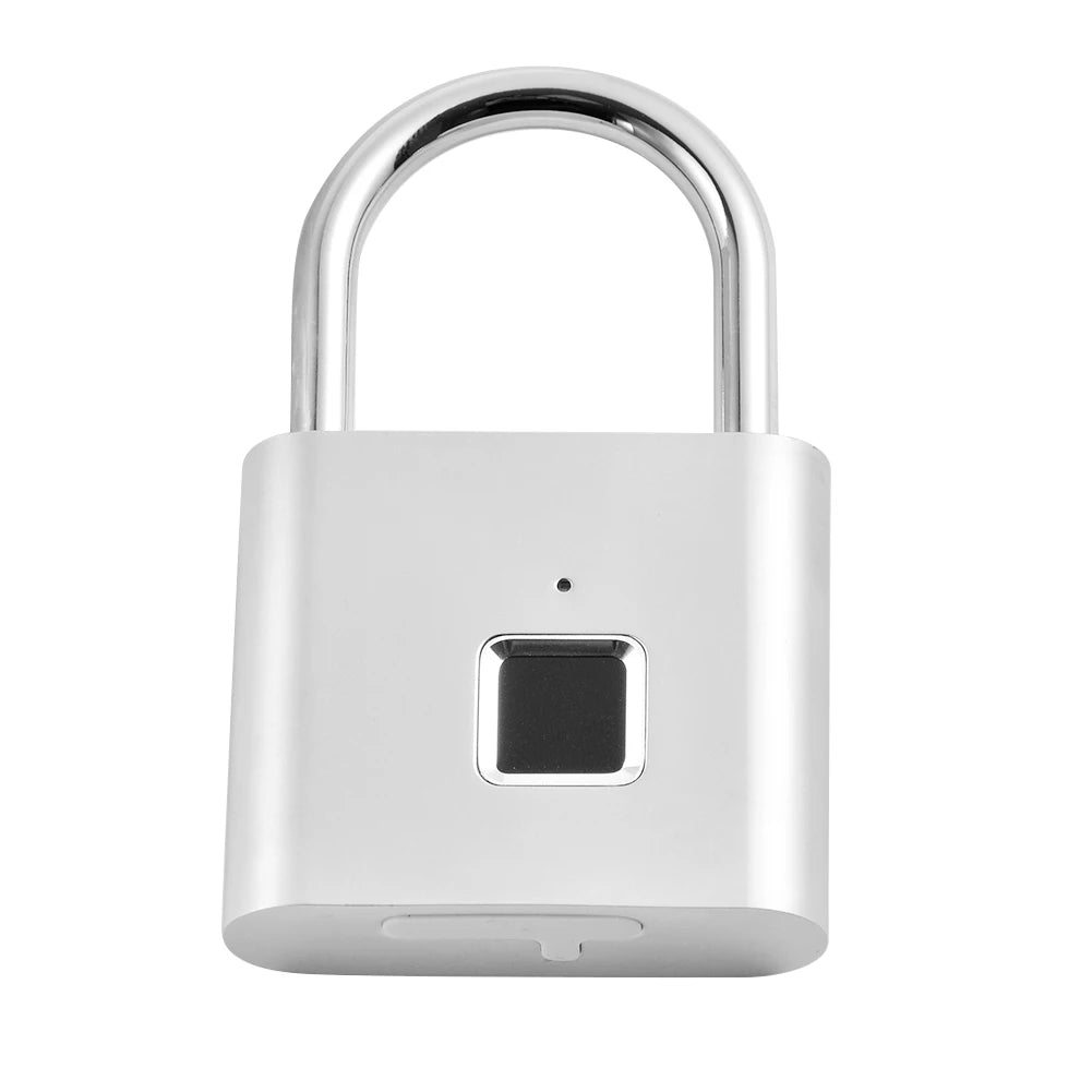 Smart Fingerprint Padlock – USB Rechargeable & Waterproof Travel Lock