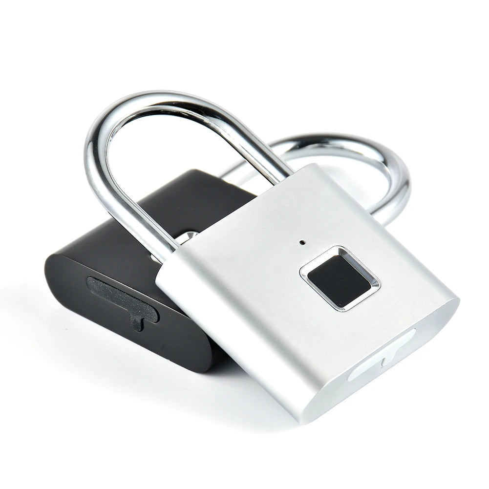 Smart Fingerprint Padlock – USB Rechargeable & Waterproof Travel Lock