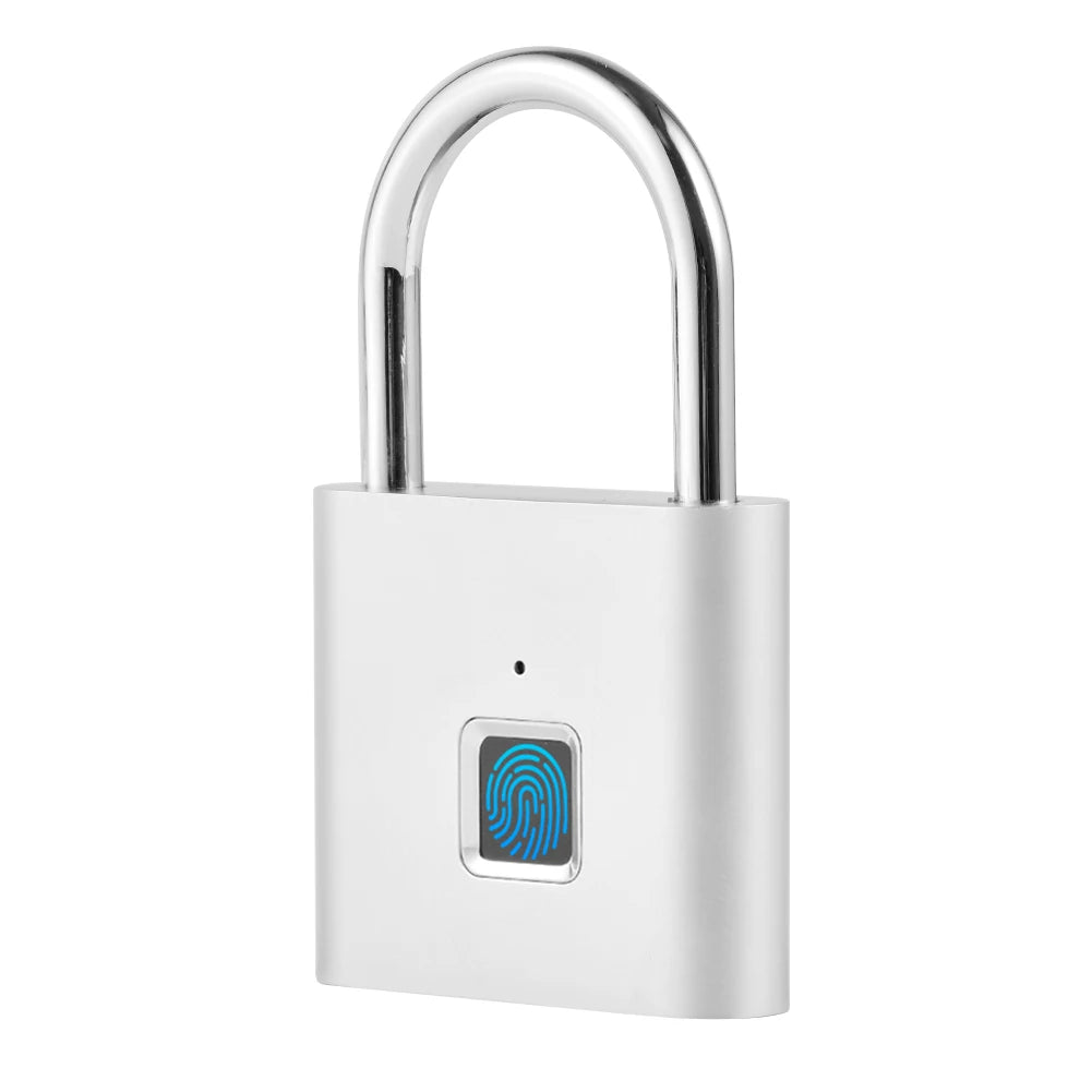Smart Fingerprint Padlock – USB Rechargeable & Waterproof Travel Lock