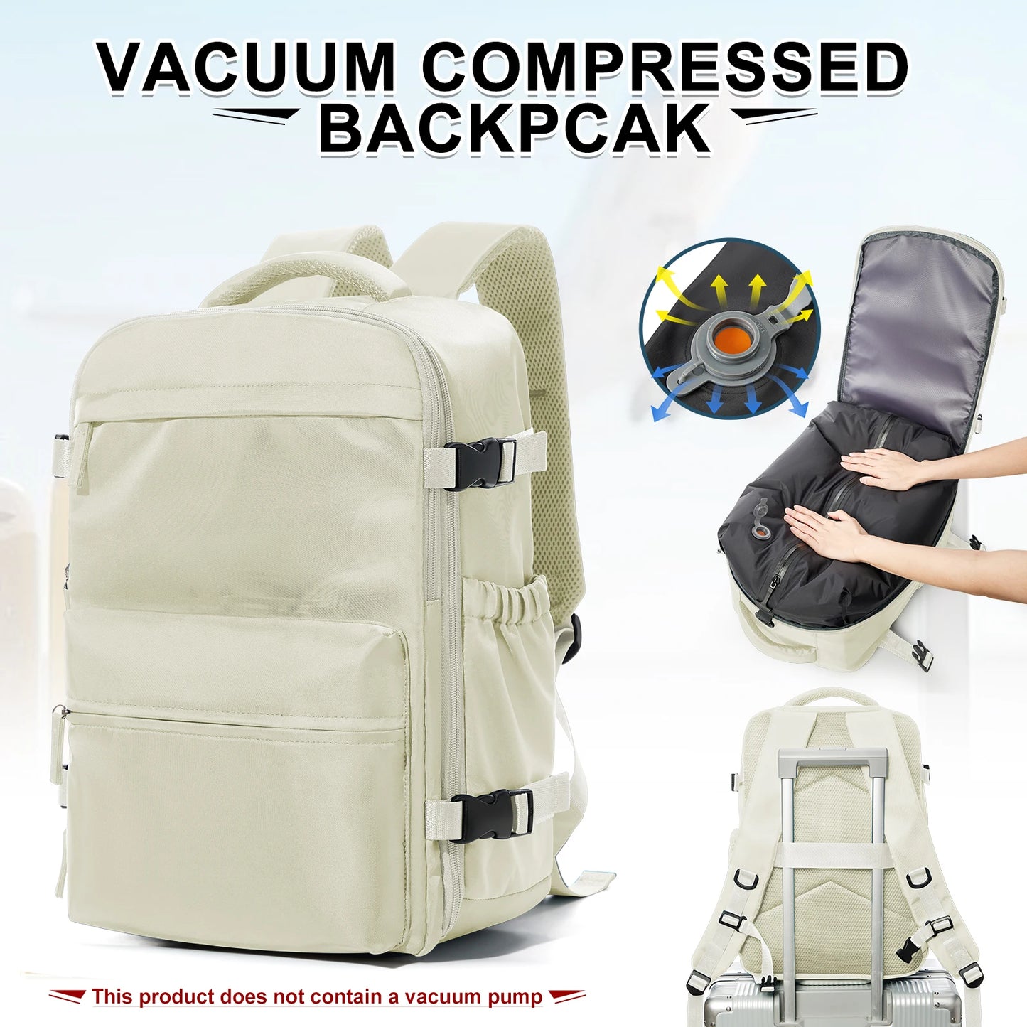 Vacuum Compression Travel Backpack – Pack More, Travel Smarter!