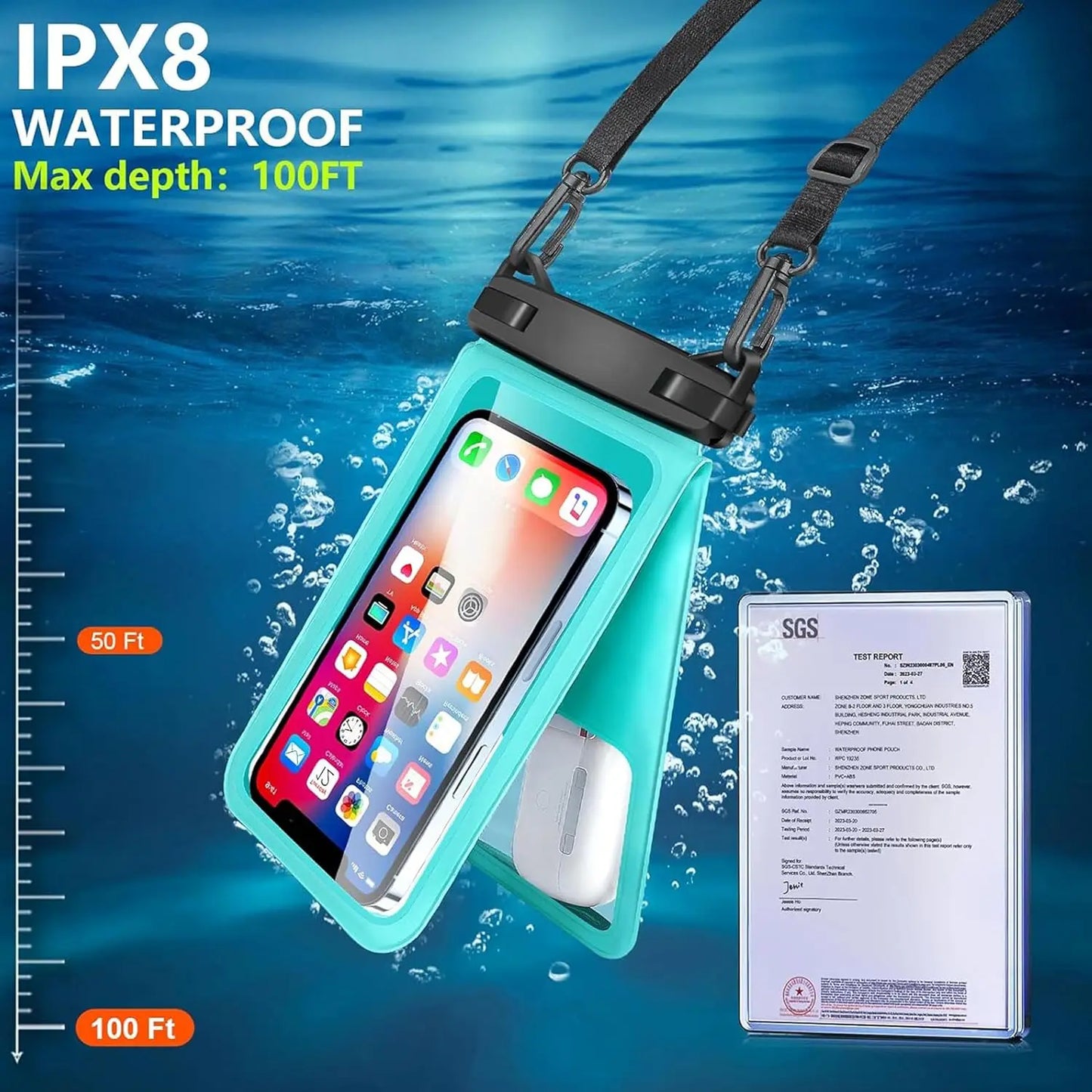 Double Waterproof Phone Pouch – Universal Dry Bag for Travel &amp; Vacations